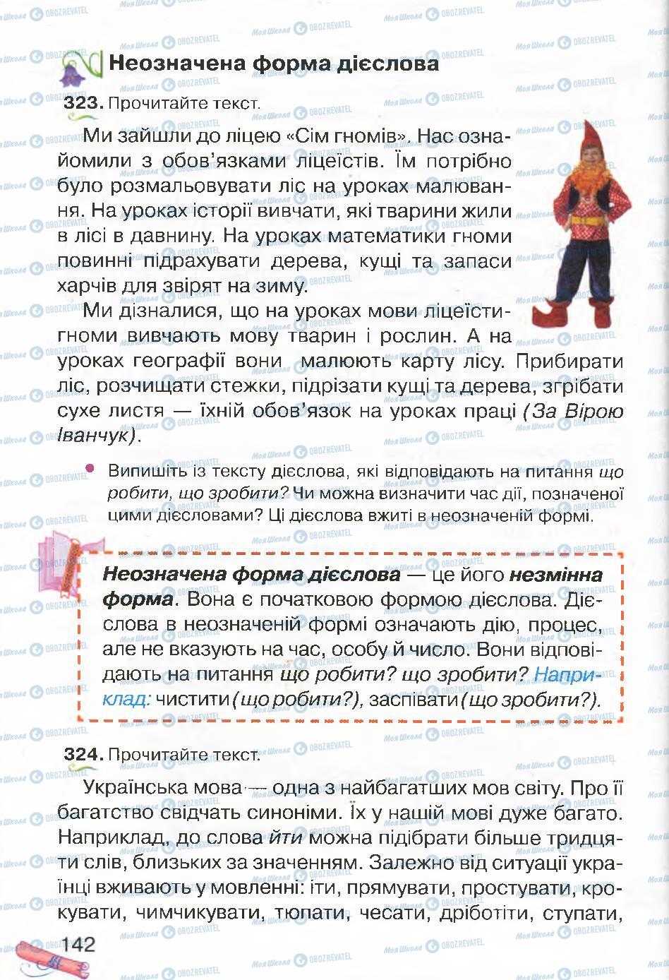 Підручники Українська мова 4 клас сторінка 142