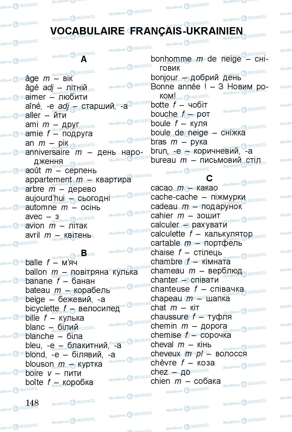 Підручники Французька мова 3 клас сторінка 148