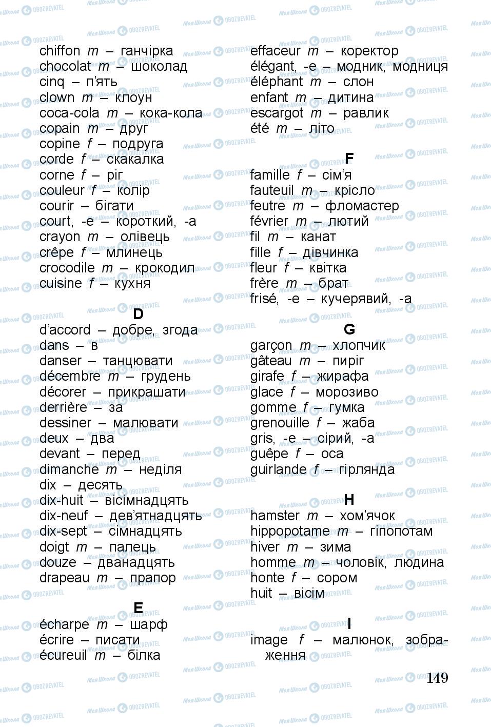 Підручники Французька мова 3 клас сторінка 149