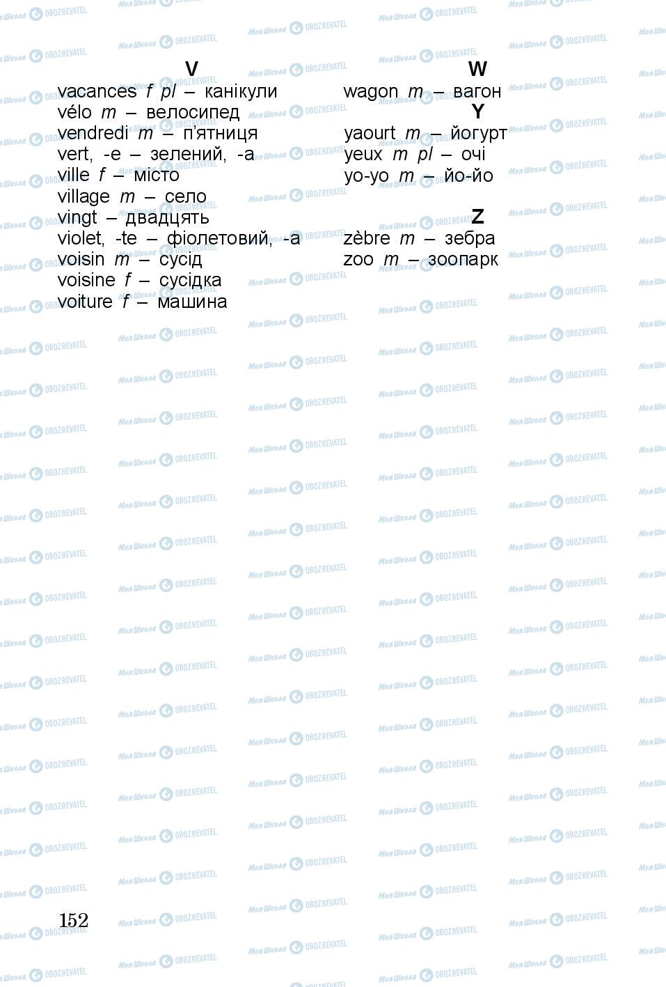 Підручники Французька мова 3 клас сторінка 152