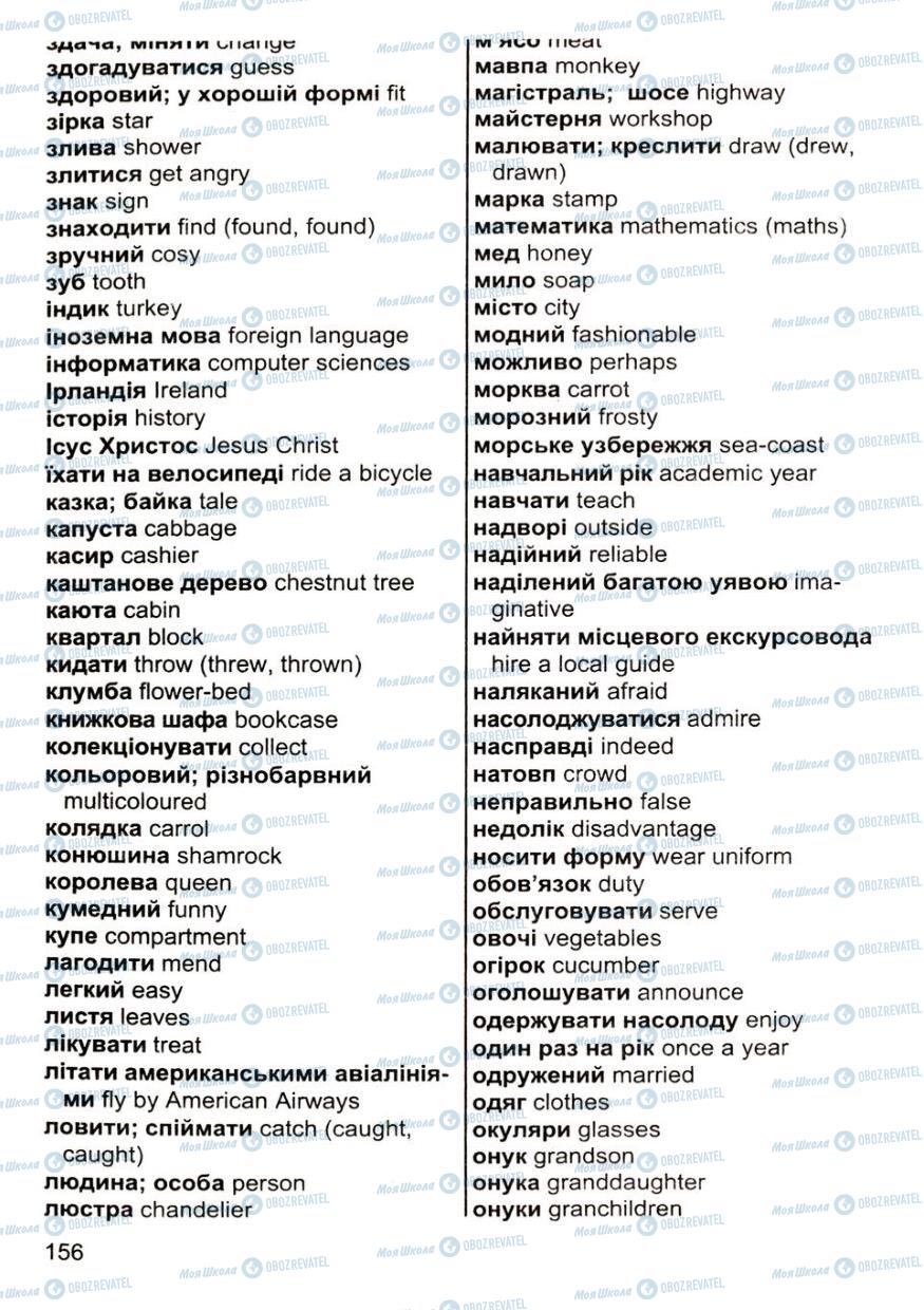 Підручники Англійська мова 4 клас сторінка 156