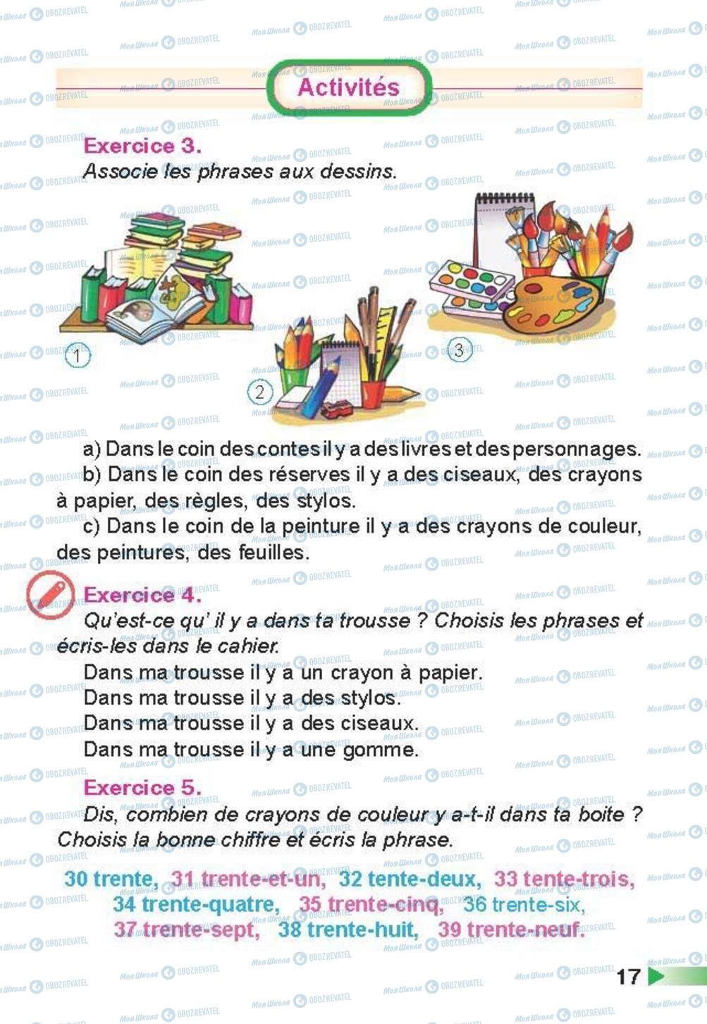 Підручники Французька мова 3 клас сторінка 17