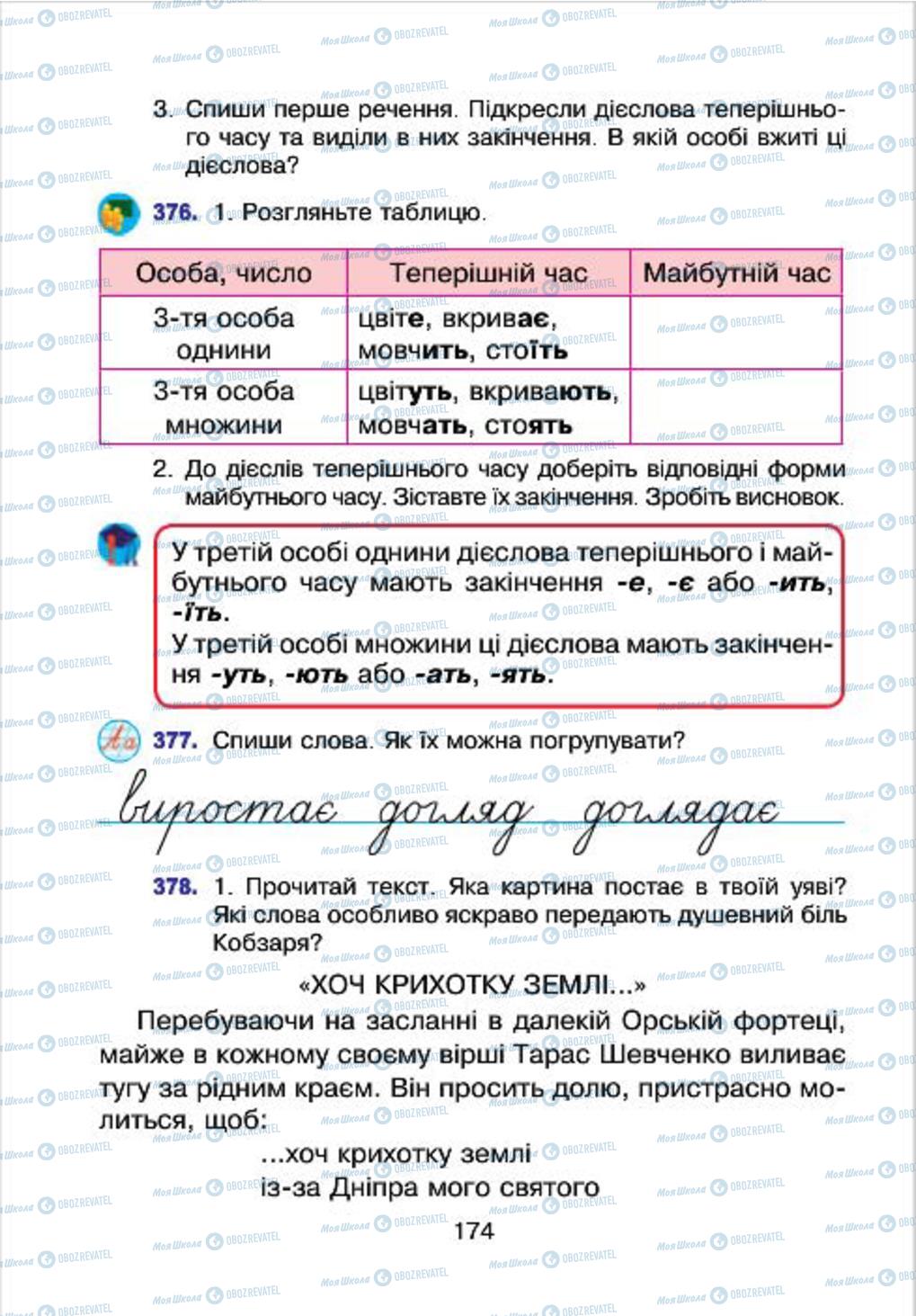 Учебники Укр мова 4 класс страница 174