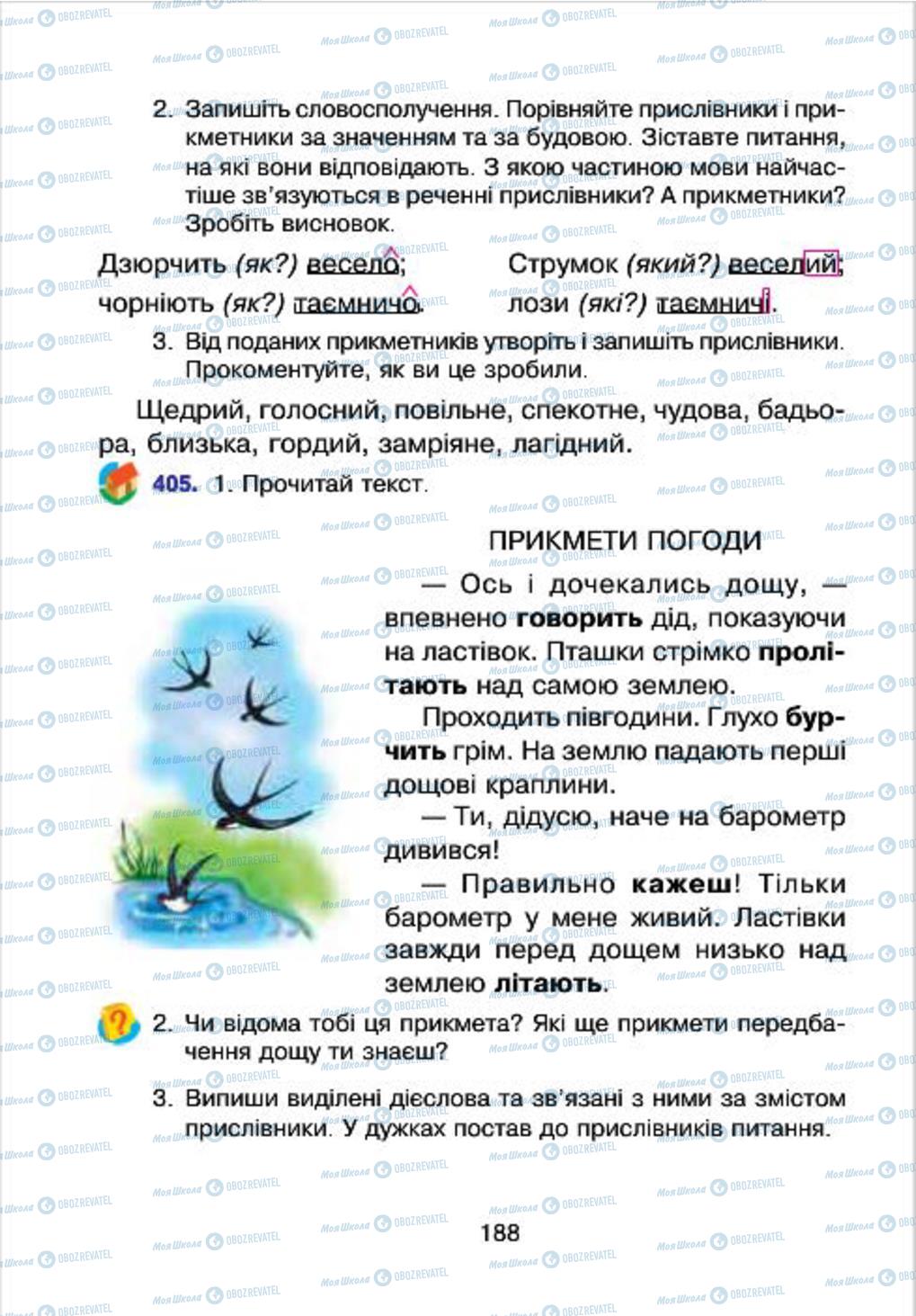 Підручники Українська мова 4 клас сторінка 188