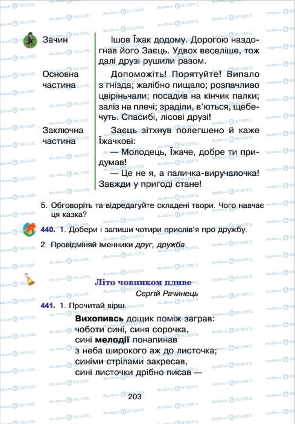Підручники Українська мова 4 клас сторінка 203