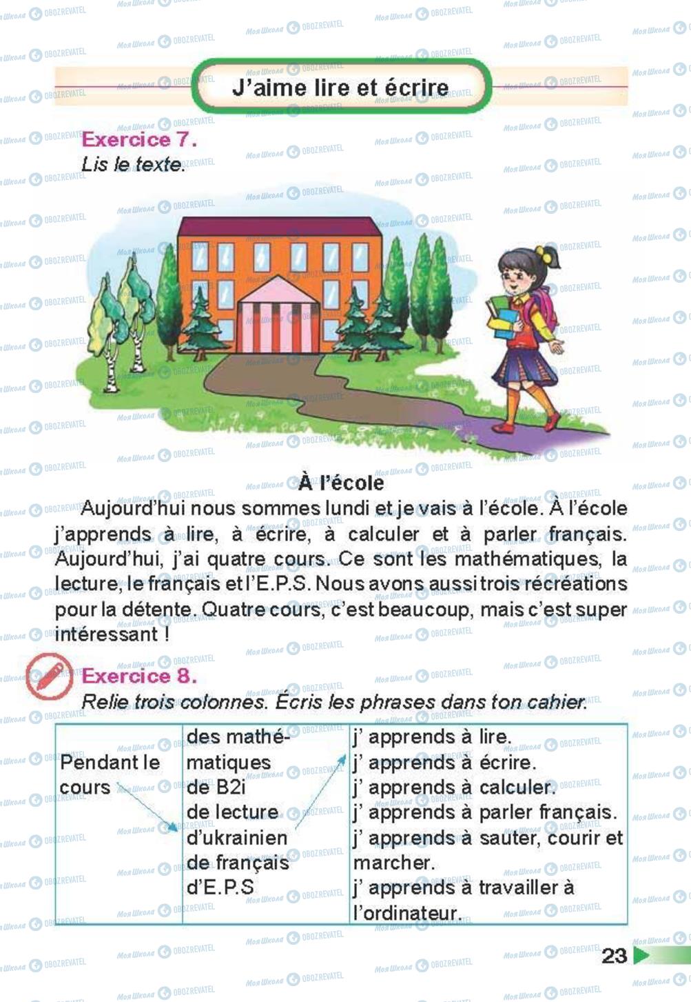 Учебники Французский язык 3 класс страница 23