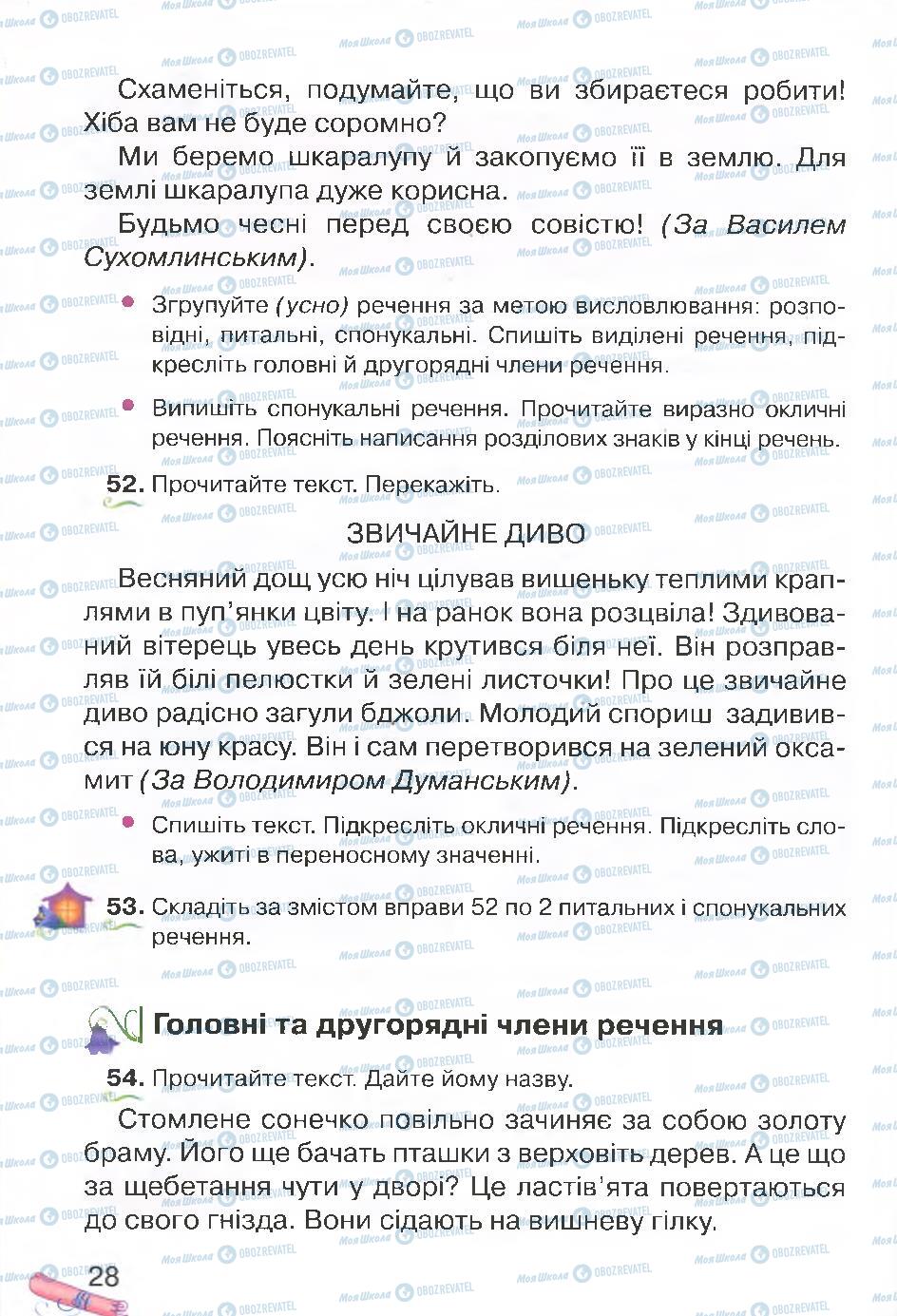 Підручники Українська мова 4 клас сторінка 28