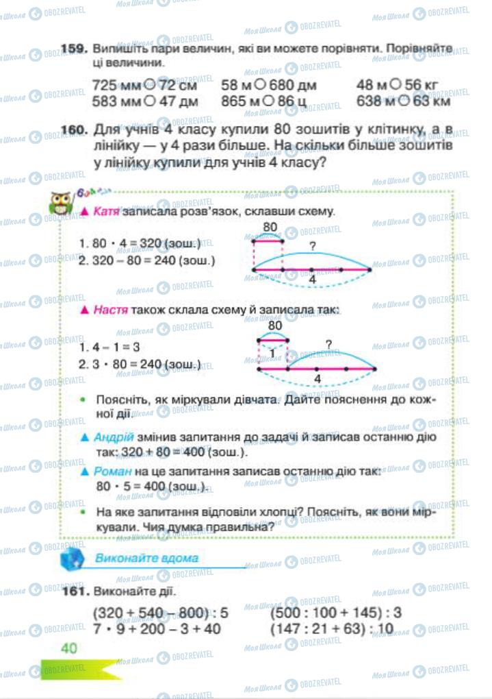 Підручники Математика 4 клас сторінка 40