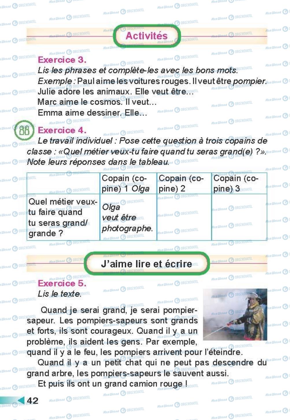 Підручники Французька мова 3 клас сторінка 42