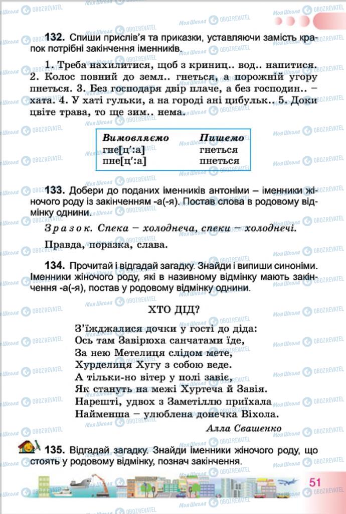 Учебники Укр мова 4 класс страница 51