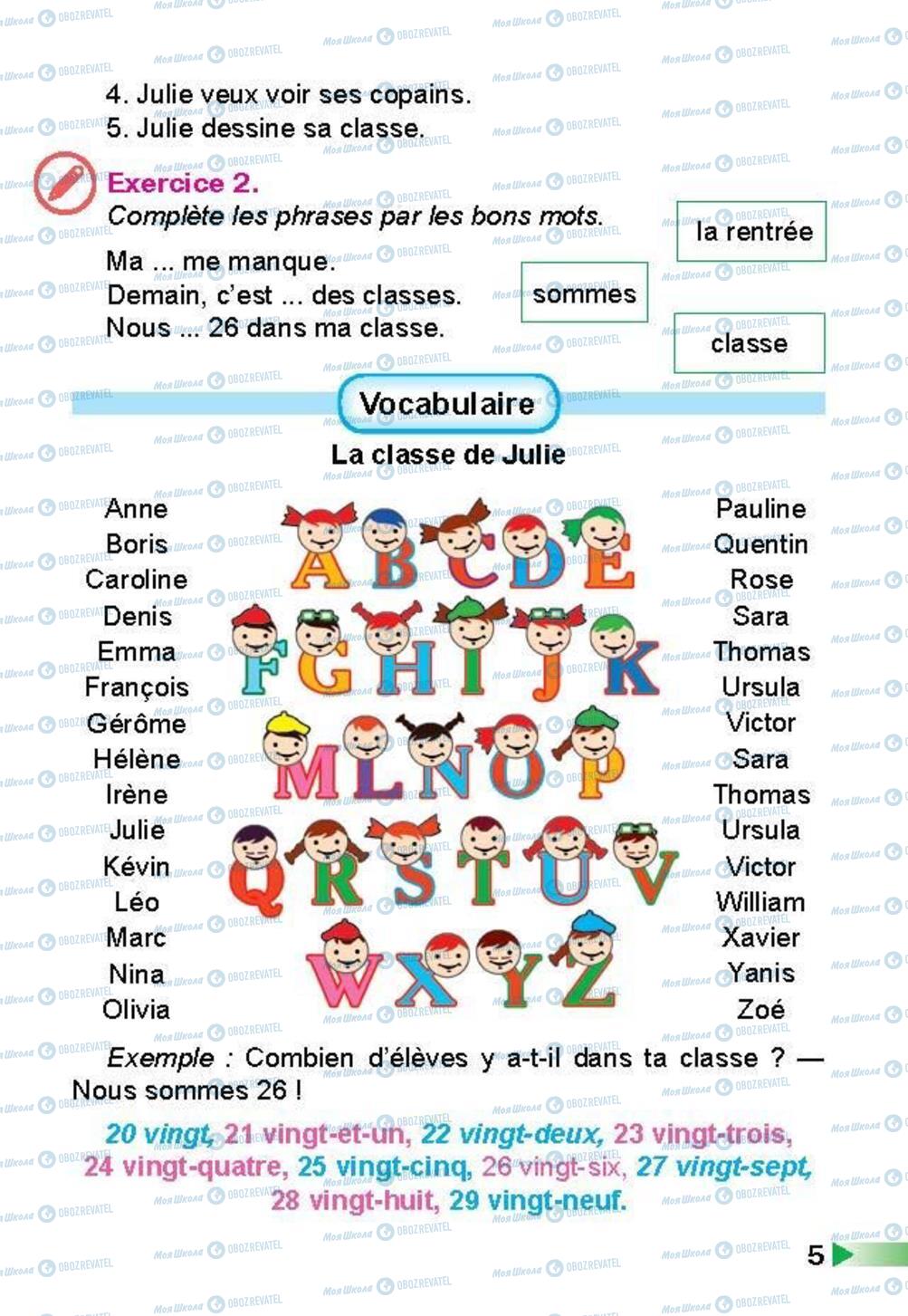 Підручники Французька мова 3 клас сторінка 5