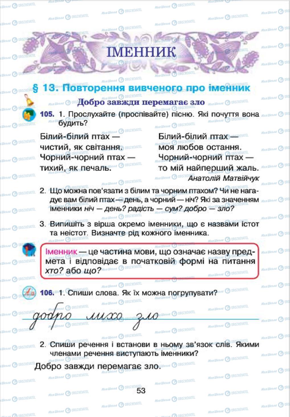 Підручники Українська мова 4 клас сторінка 53