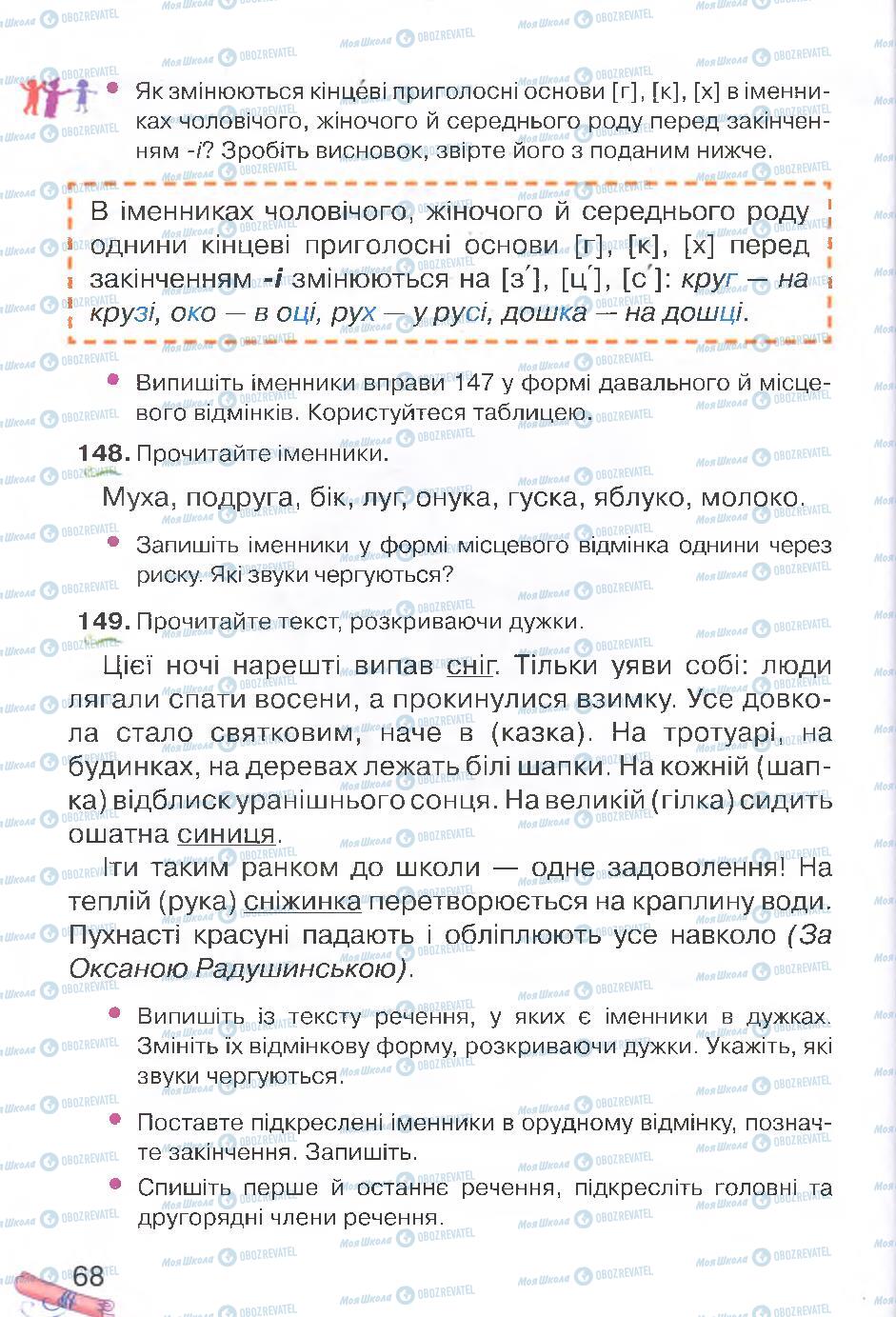 Підручники Українська мова 4 клас сторінка 68