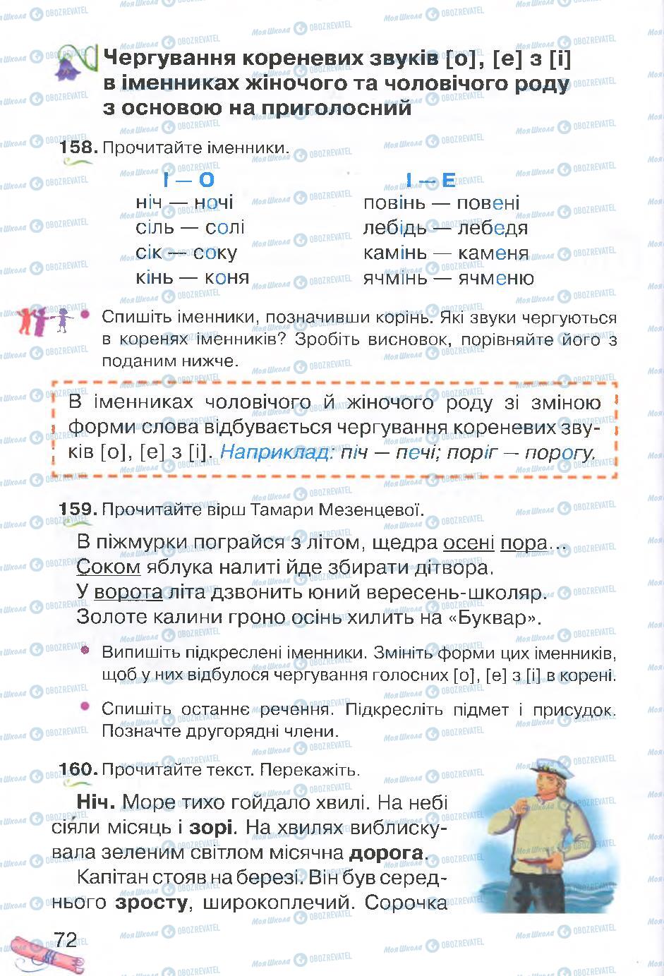 Підручники Українська мова 4 клас сторінка 72