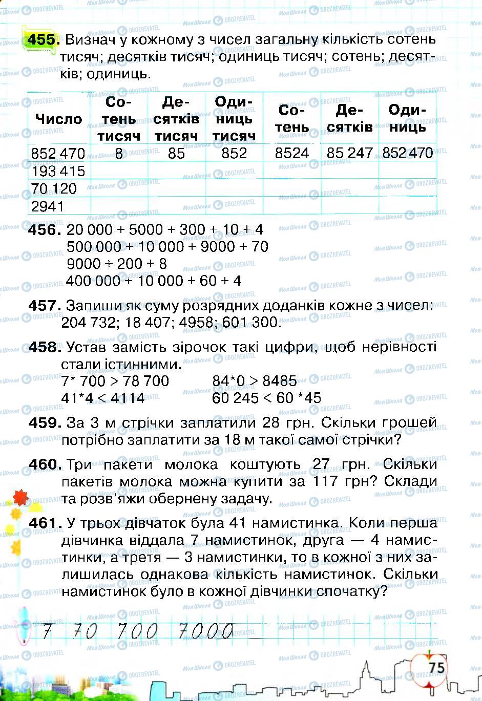 Підручники Математика 4 клас сторінка 75