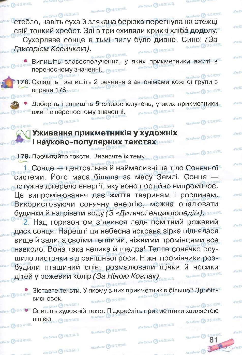 Підручники Українська мова 4 клас сторінка 81