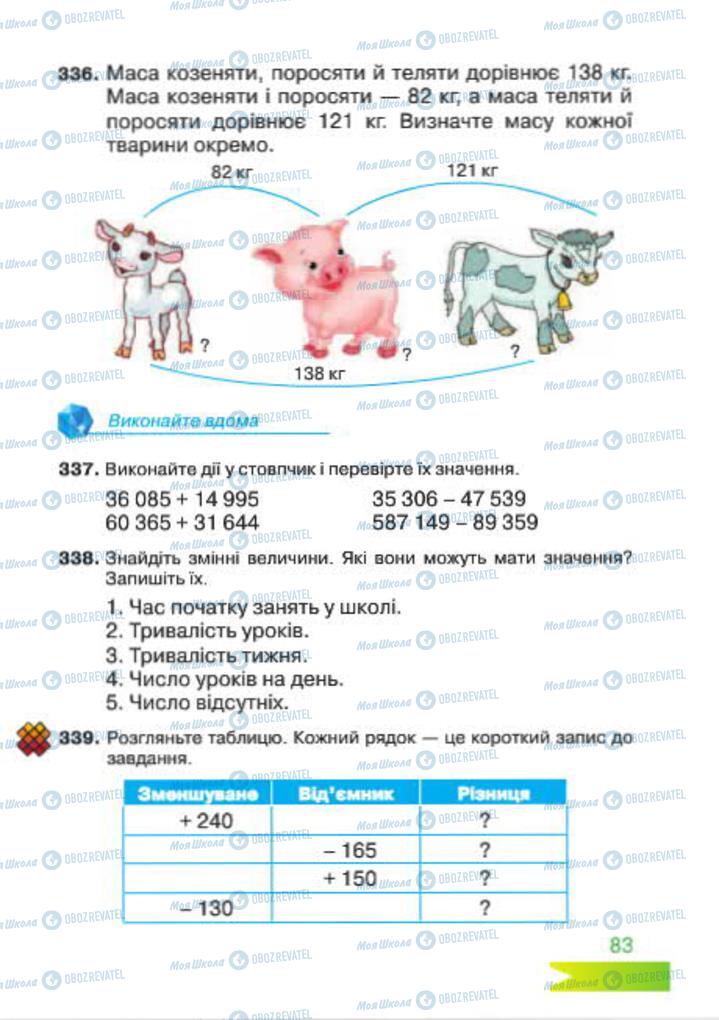 Учебники Математика 4 класс страница 83