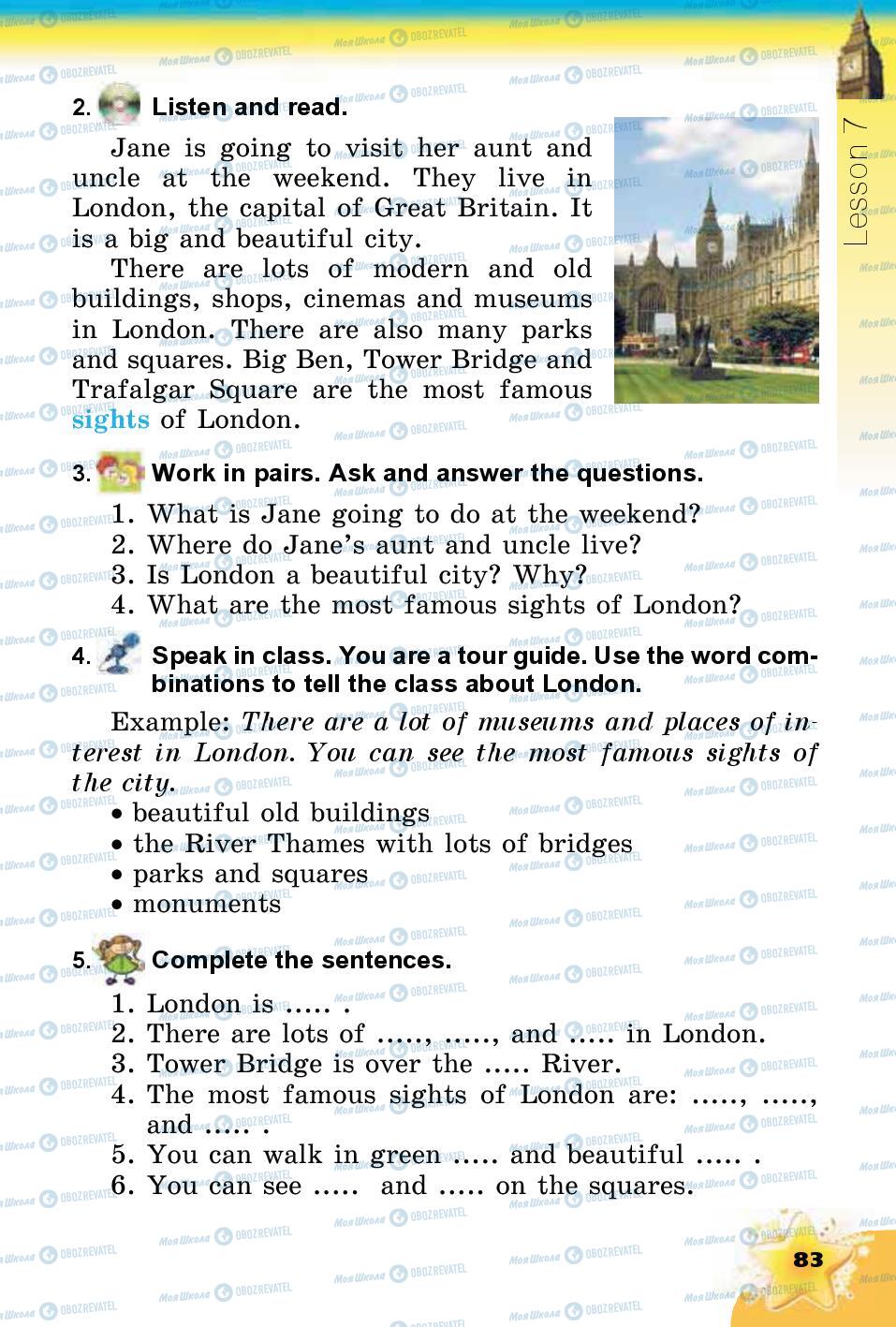 Підручники Англійська мова 4 клас сторінка 83
