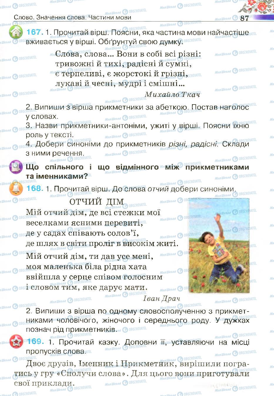 Учебники Укр мова 4 класс страница 87
