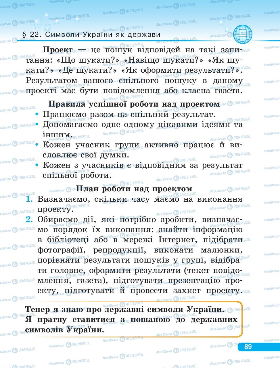 Підручники Людина і світ 3 клас сторінка 89