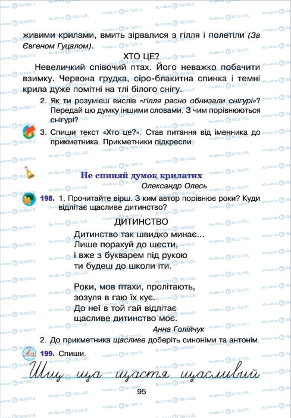 Підручники Українська мова 4 клас сторінка 95