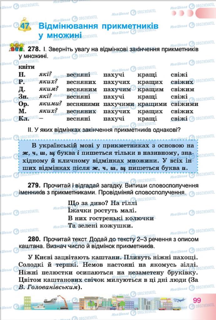 Підручники Українська мова 4 клас сторінка 99