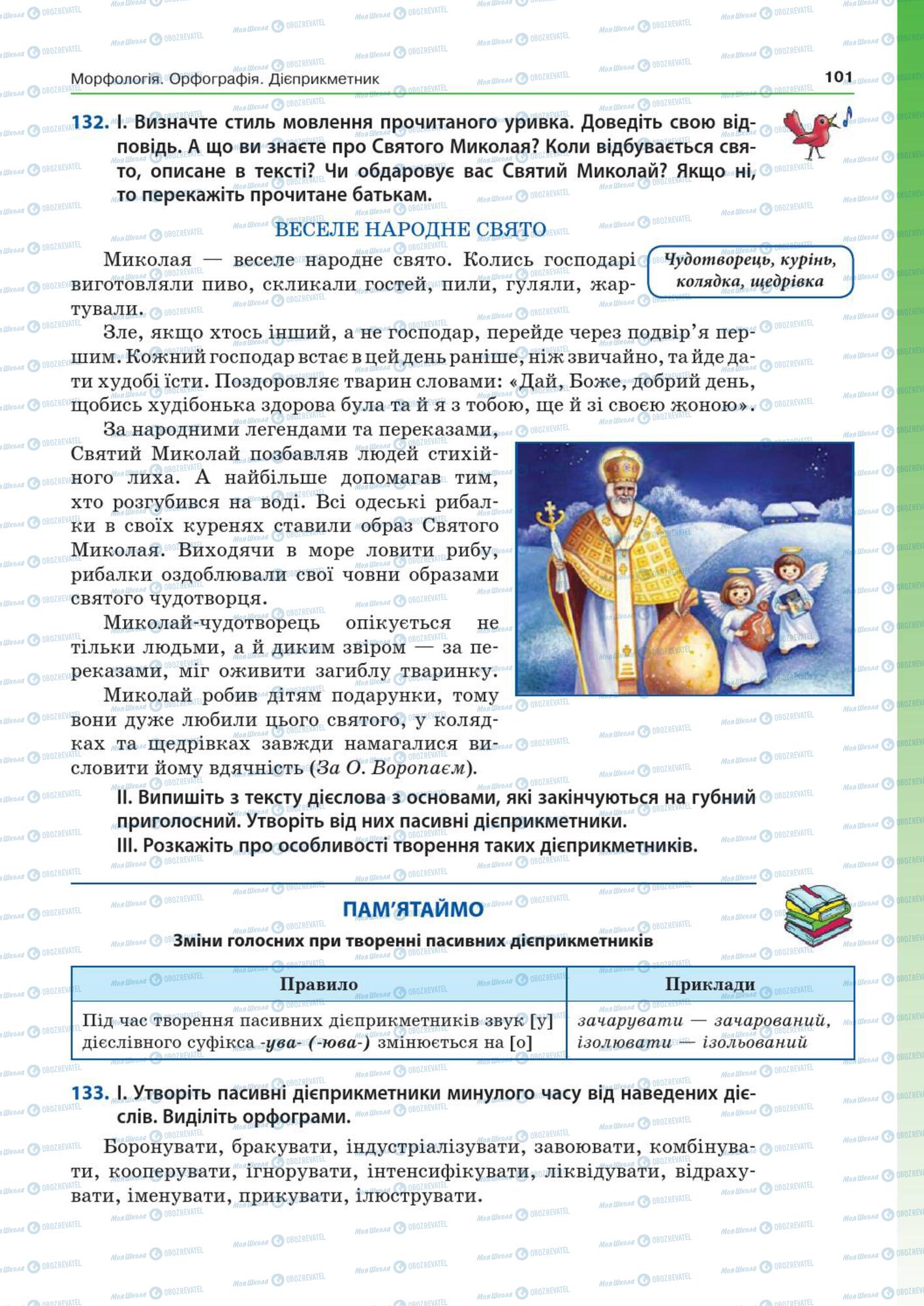 Учебники Укр мова 7 класс страница  101