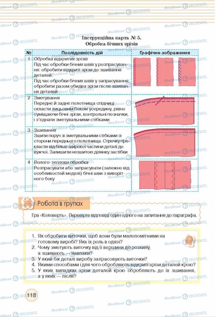 Підручники Трудове навчання 8 клас сторінка  118