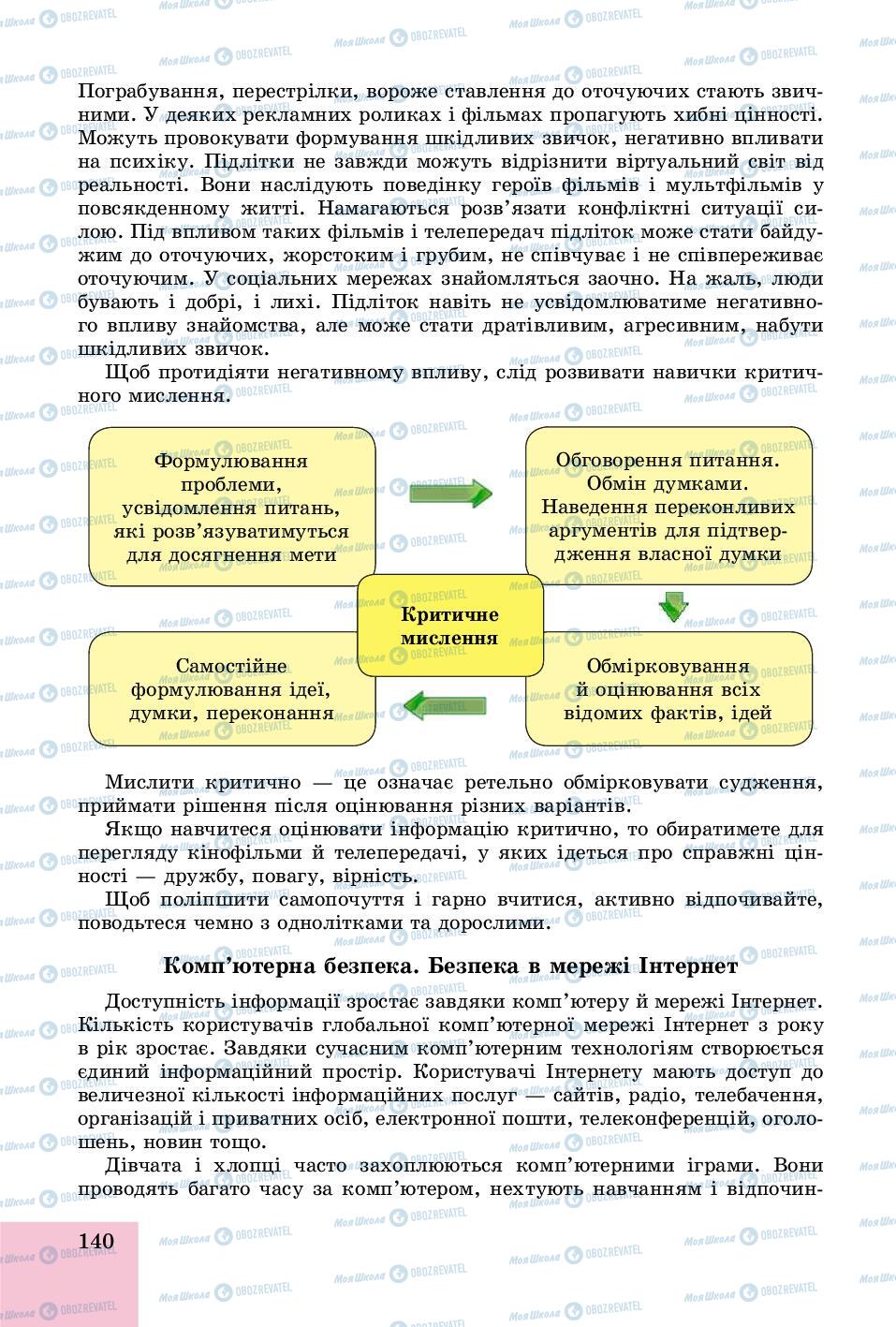 Підручники Основи здоров'я 8 клас сторінка 140