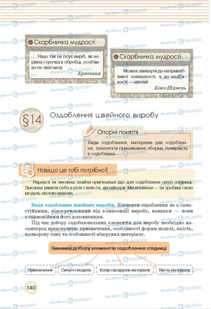 Підручники Трудове навчання 8 клас сторінка  140