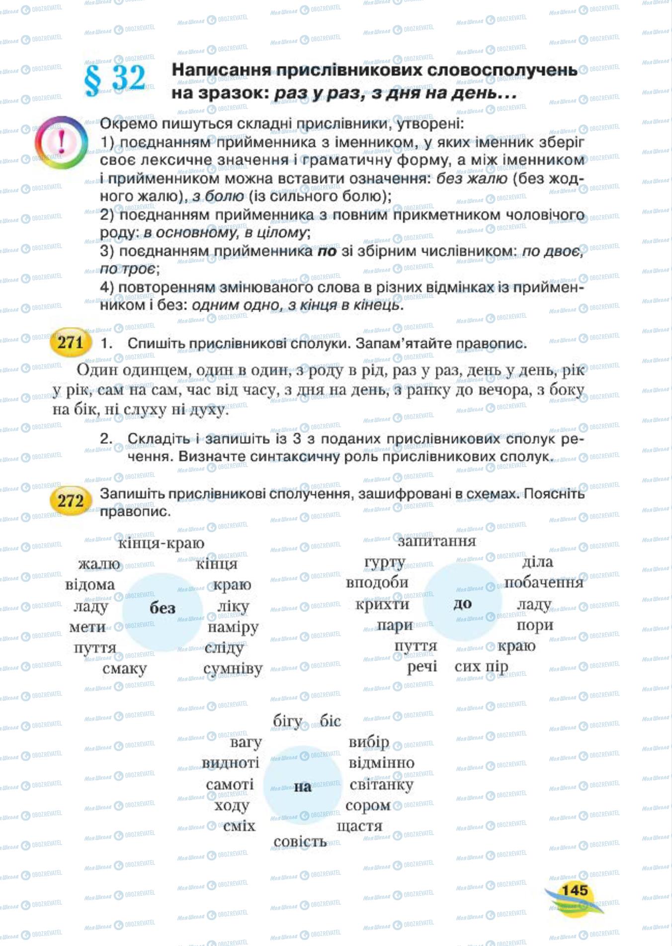 Учебники Укр мова 7 класс страница 145