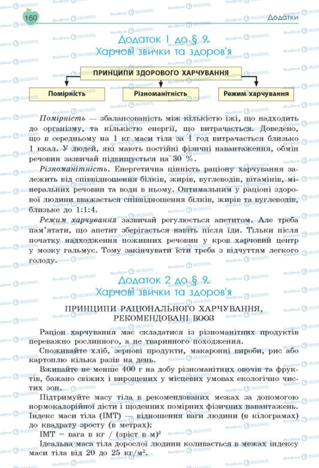 Підручники Основи здоров'я 8 клас сторінка 160