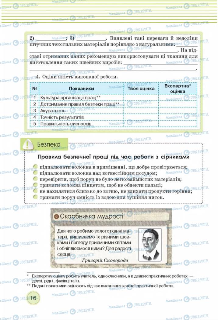 Підручники Трудове навчання 8 клас сторінка  16