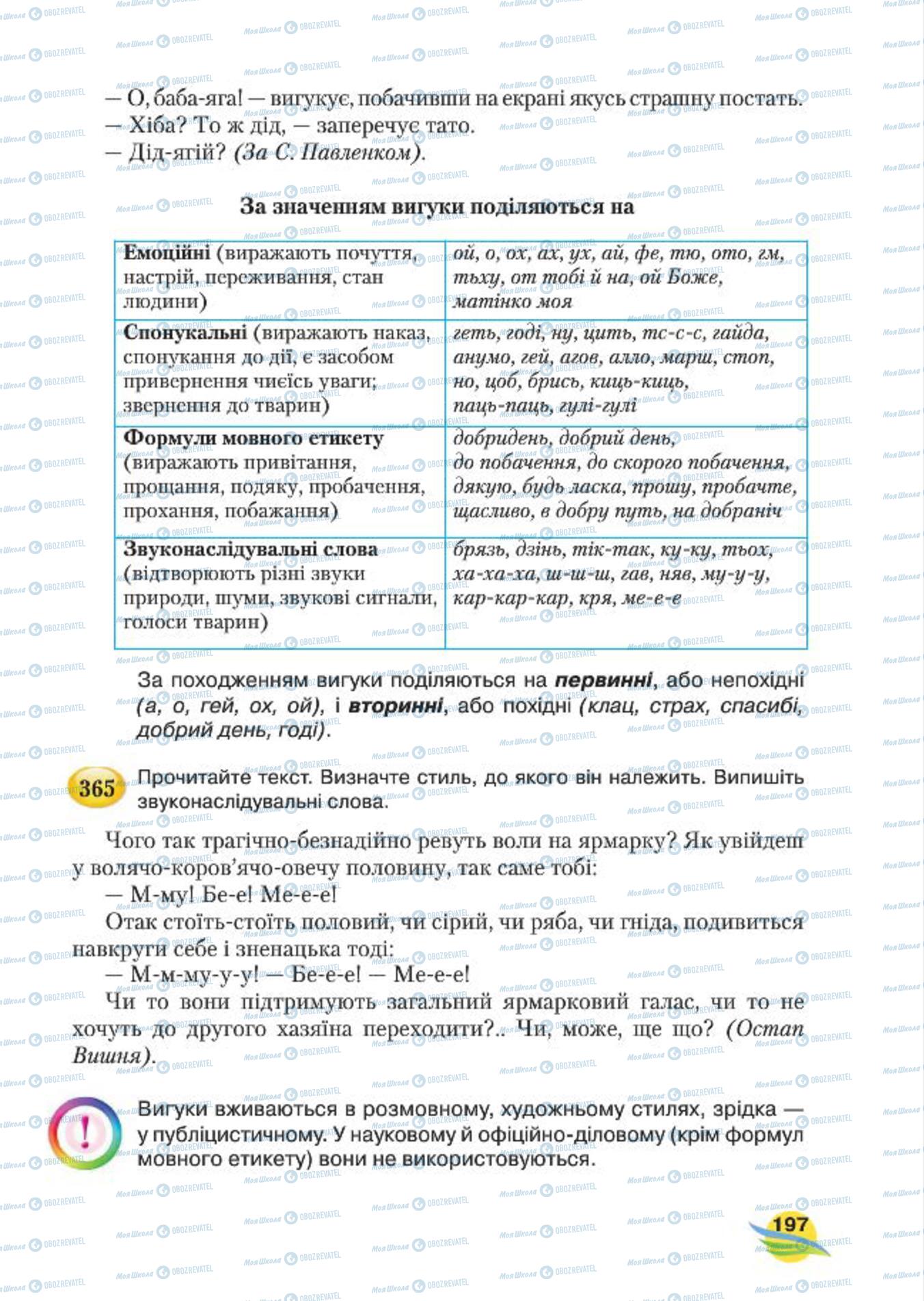 Підручники Українська мова 7 клас сторінка 197