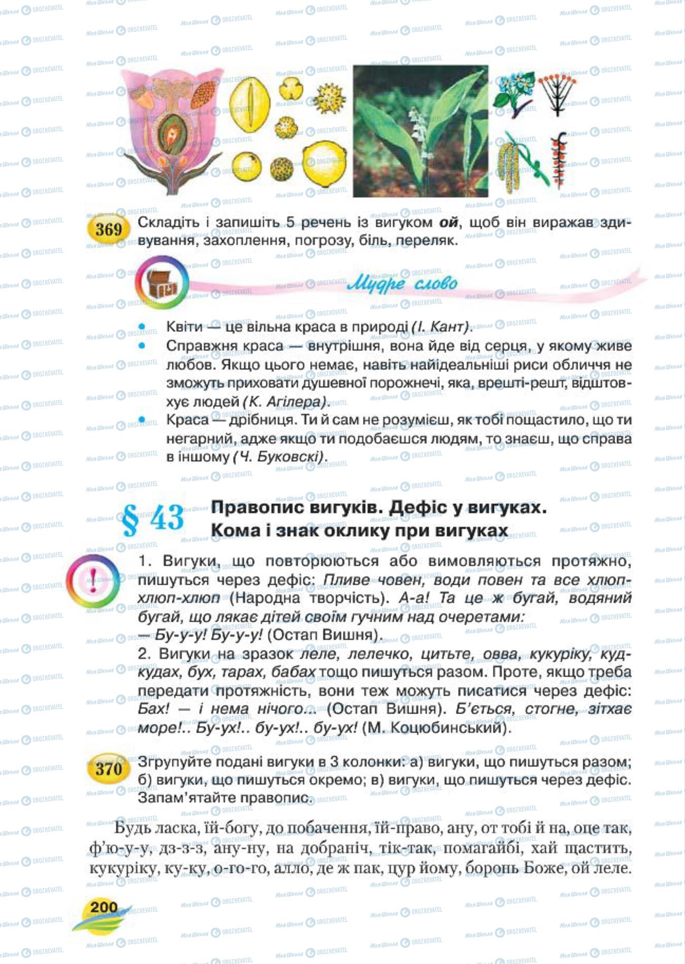 Підручники Українська мова 7 клас сторінка  200