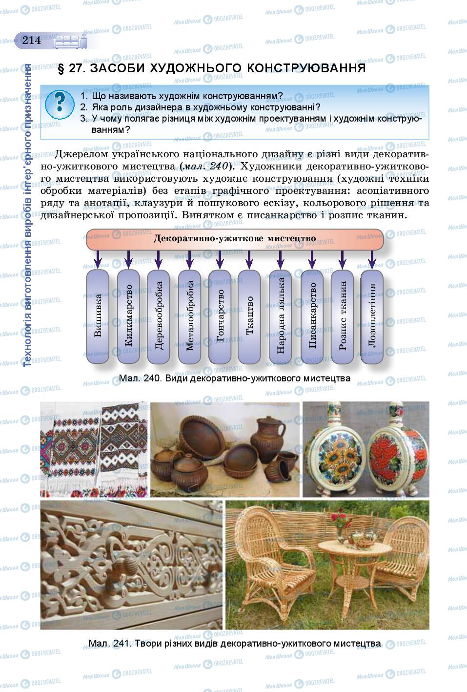 Підручники Трудове навчання 8 клас сторінка  214