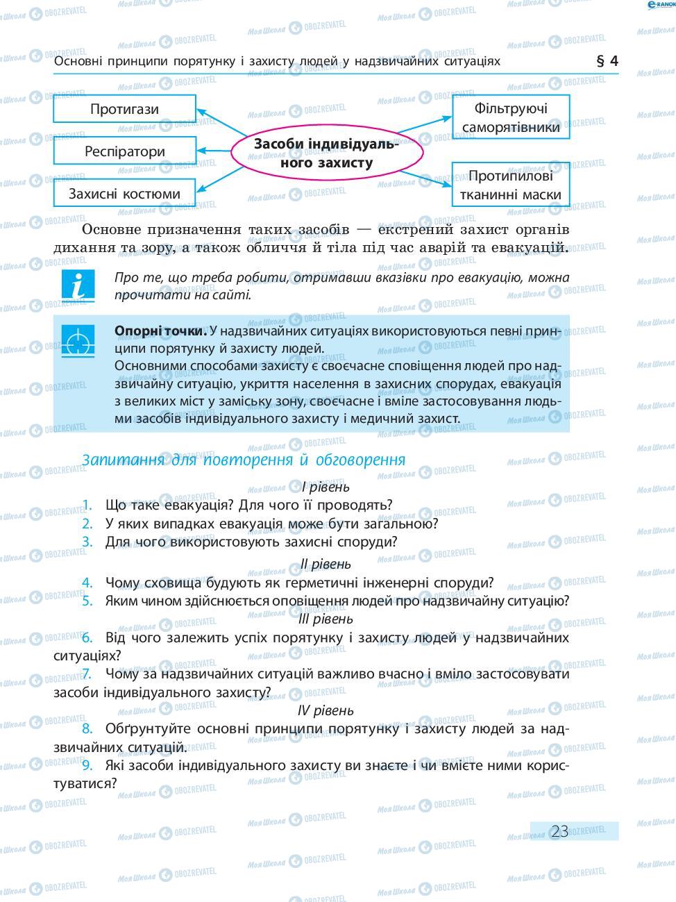 Підручники Основи здоров'я 8 клас сторінка  23