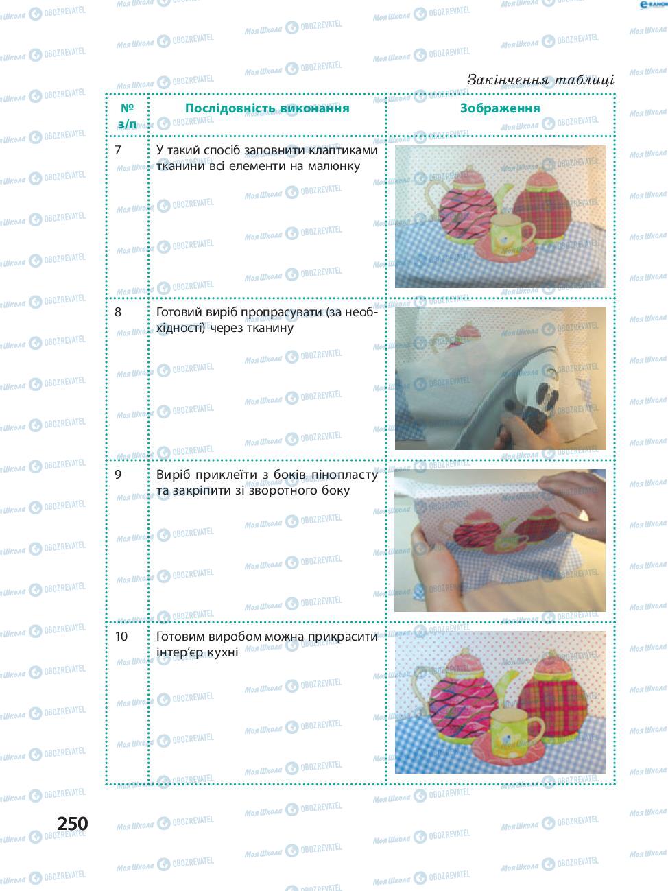 Підручники Трудове навчання 8 клас сторінка  250