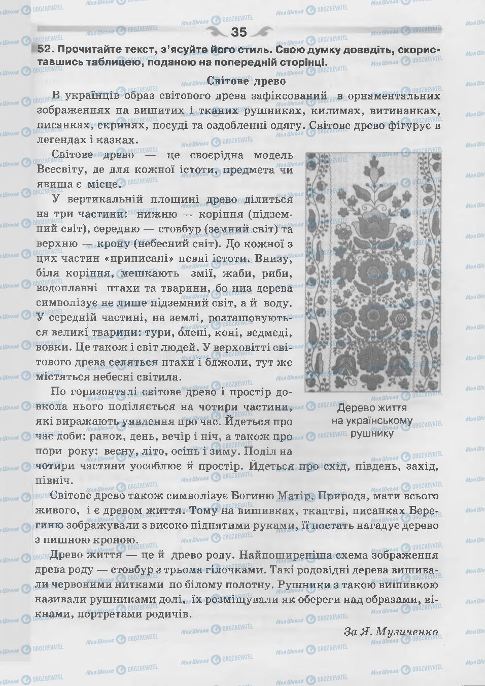 Підручники Українська мова 7 клас сторінка 35