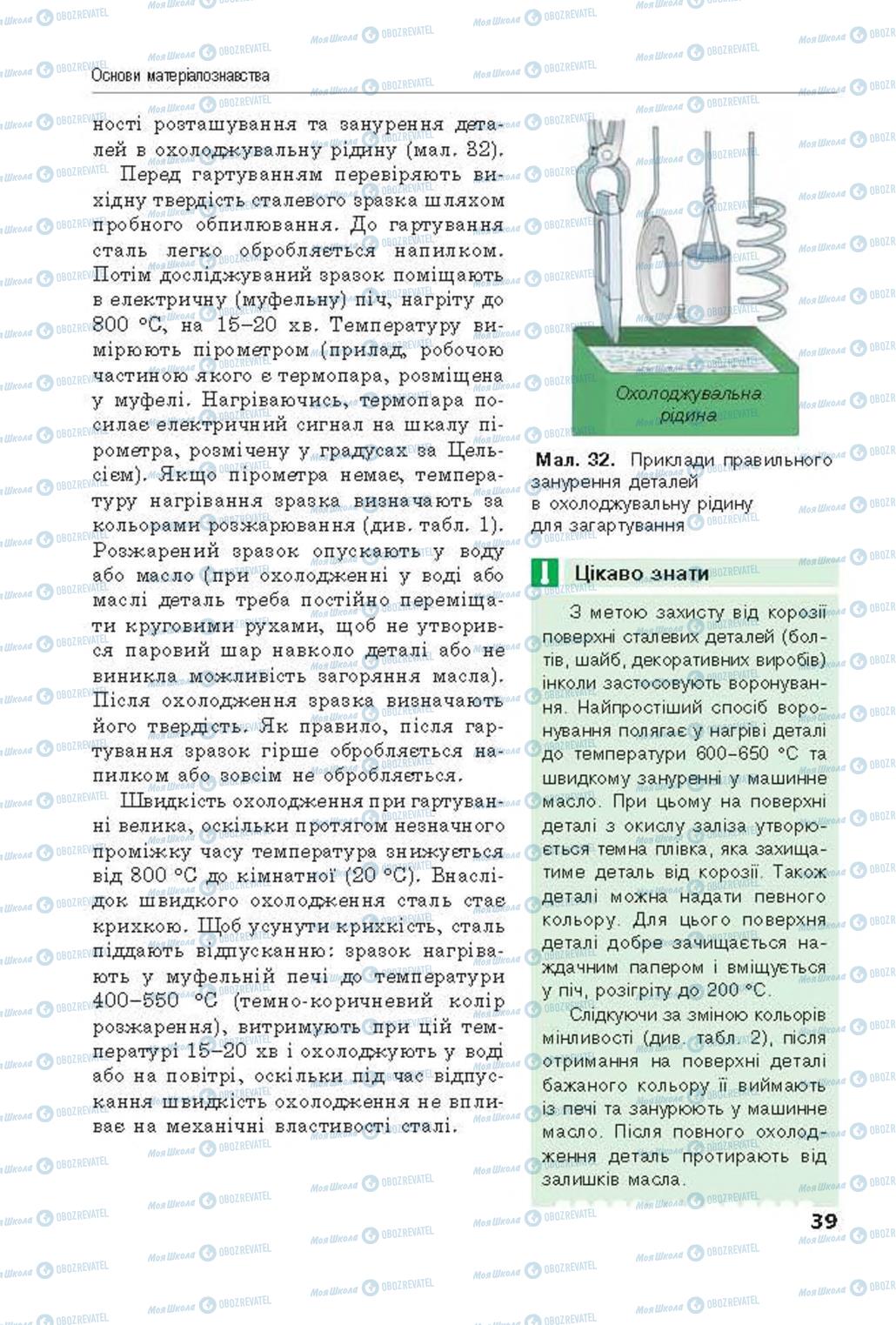 Підручники Трудове навчання 8 клас сторінка  39