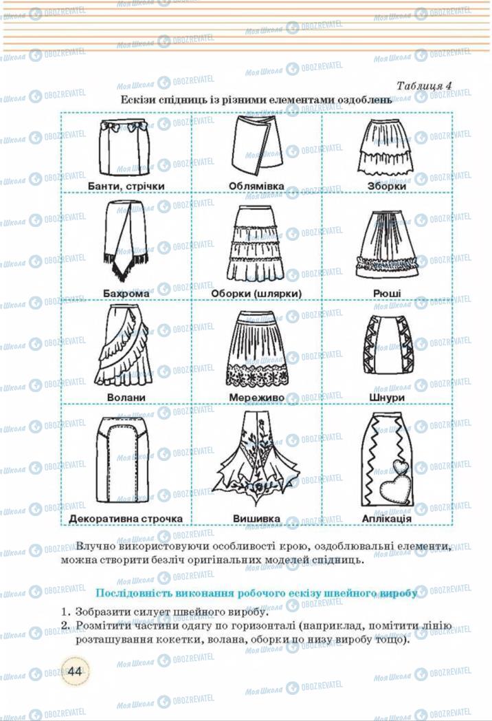 Підручники Трудове навчання 8 клас сторінка  44