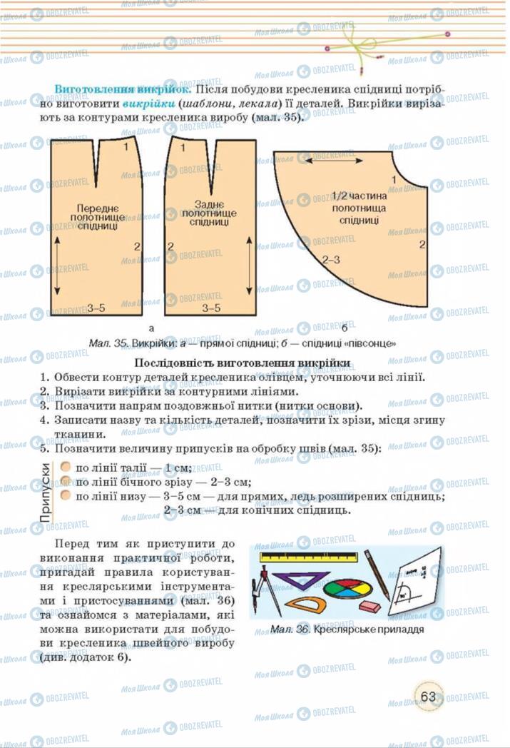 Підручники Трудове навчання 8 клас сторінка  63