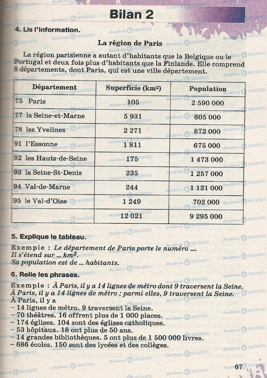 Підручники Французька мова 8 клас сторінка 67