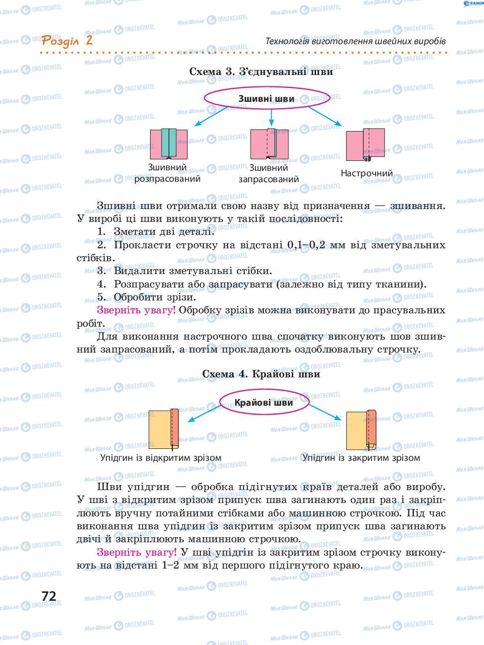 Підручники Трудове навчання 8 клас сторінка 72