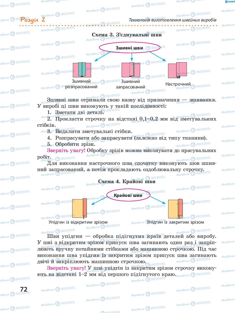 Підручники Трудове навчання 8 клас сторінка  72
