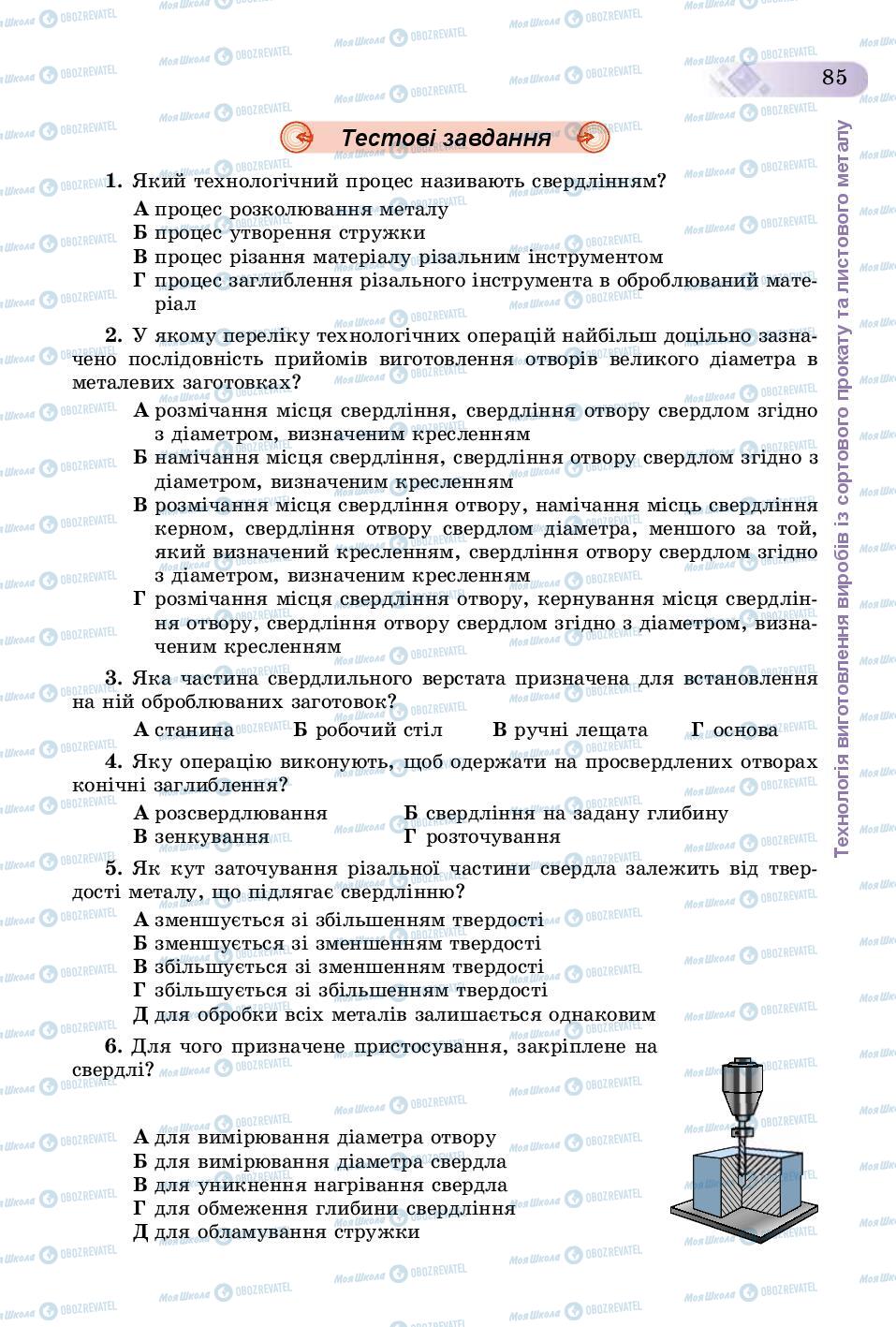 Підручники Трудове навчання 8 клас сторінка  85