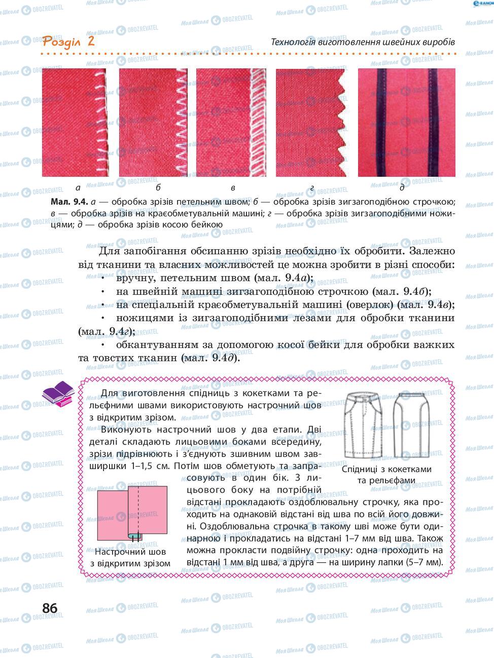 Підручники Трудове навчання 8 клас сторінка  86