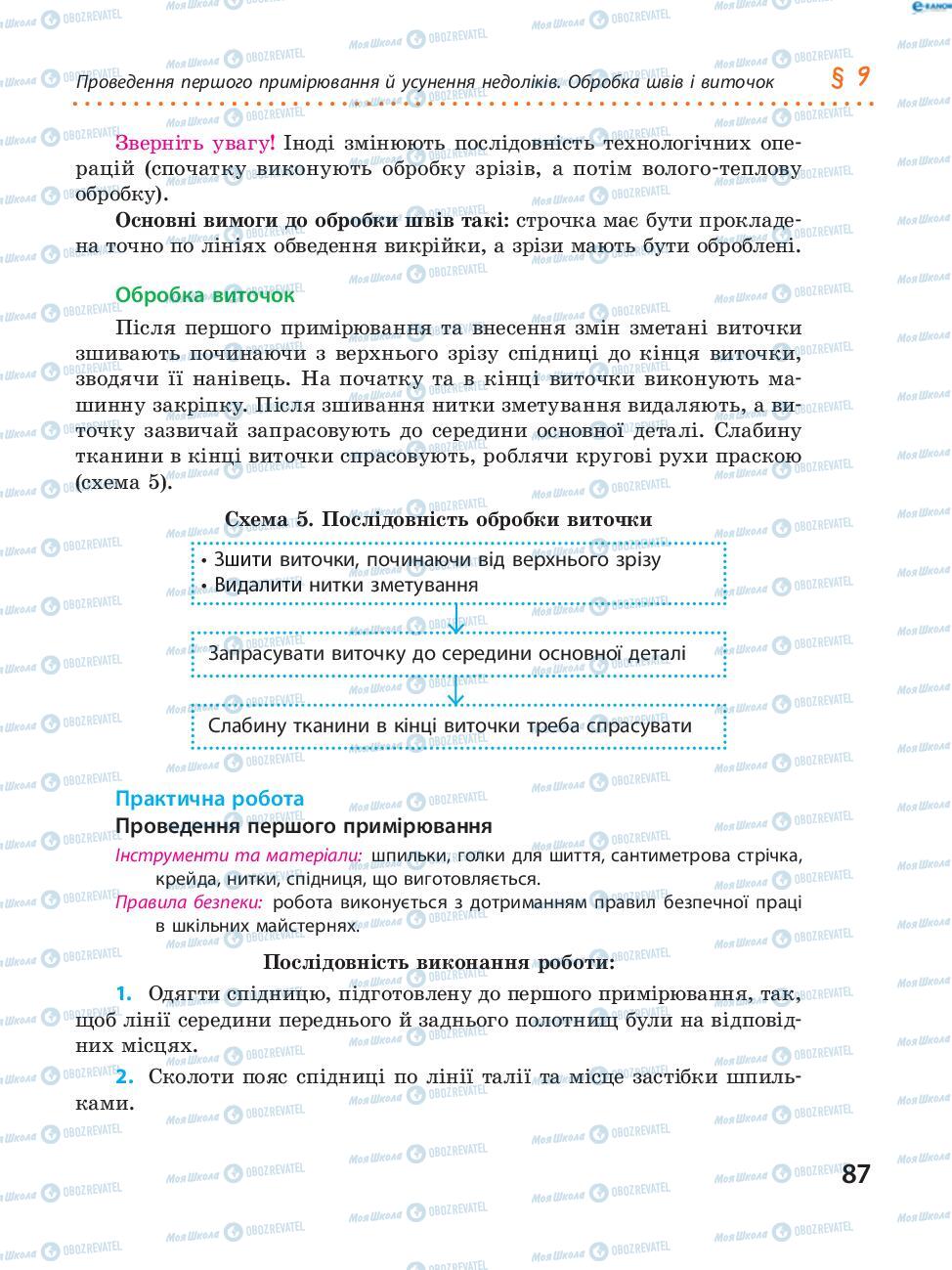 Учебники Трудовое обучение 8 класс страница 87