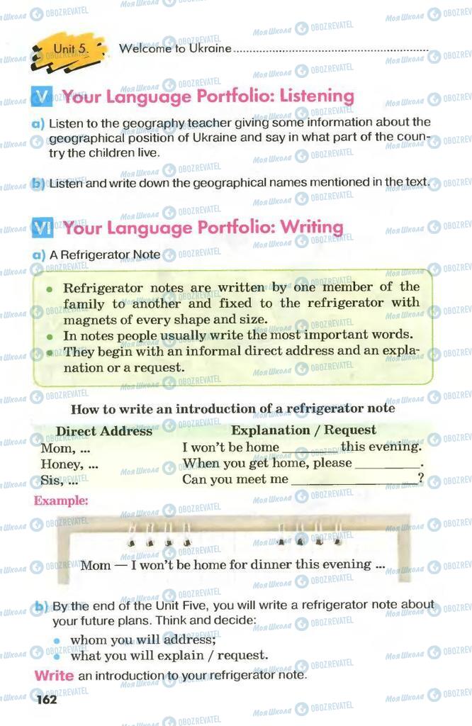 Підручники Англійська мова 8 клас сторінка 162