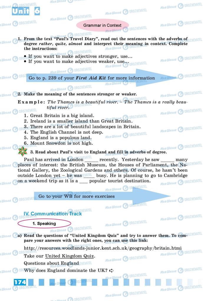 Підручники Англійська мова 8 клас сторінка 174
